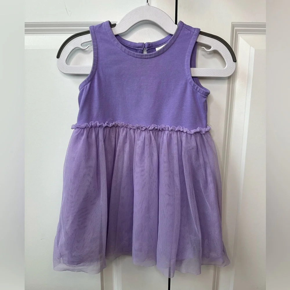 Hanna Andersson Tulle Tank Dress Purple (Size 80/18-24 Months)